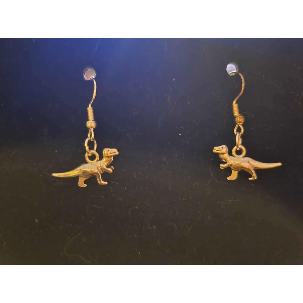Mini raptor dinosaur earrings